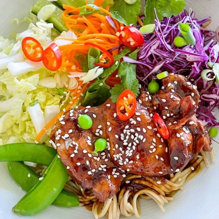 Honey Soy Chicken Soba Noodle Bowl Recipe