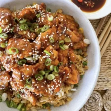 Crispy Sesame Chicken and Fried Rice-image