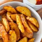OVEN BAKED Crispy Potato Wedges Recipe