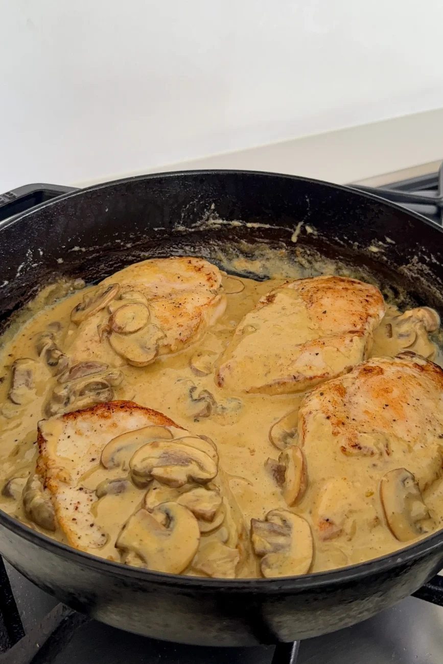Adding Chicken Breasts back into Mushroom Sauce