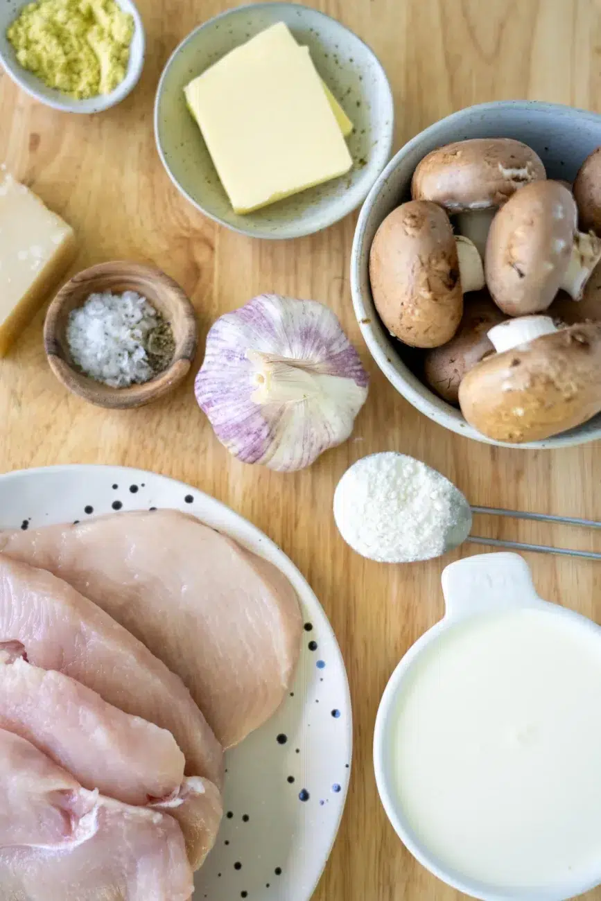 Chicken with Creamy Mushroom Sauce Recipe Ingredients