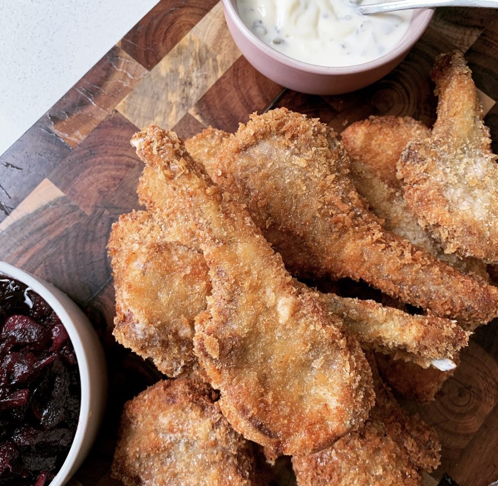 Crumbed Lamb Cutlets with Caper Mayonnaise Recipe Simple Home Edit