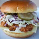 Crispy Chicken Burgers with Honey Mustard Coleslaw