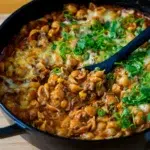 Side view of one-pan taco mac and cheese.
