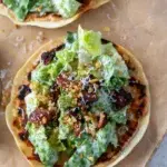 Chicken Caesar Smash Tacos Recipe on Baking Tray