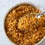 Crispy Panko Breadcrumb Topping Recipe being served