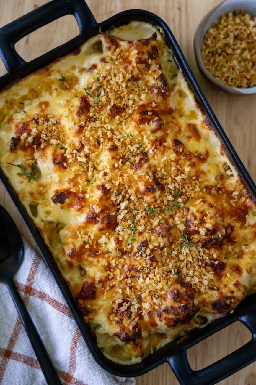 Creamy Four-cheese Cauliflower Bake
