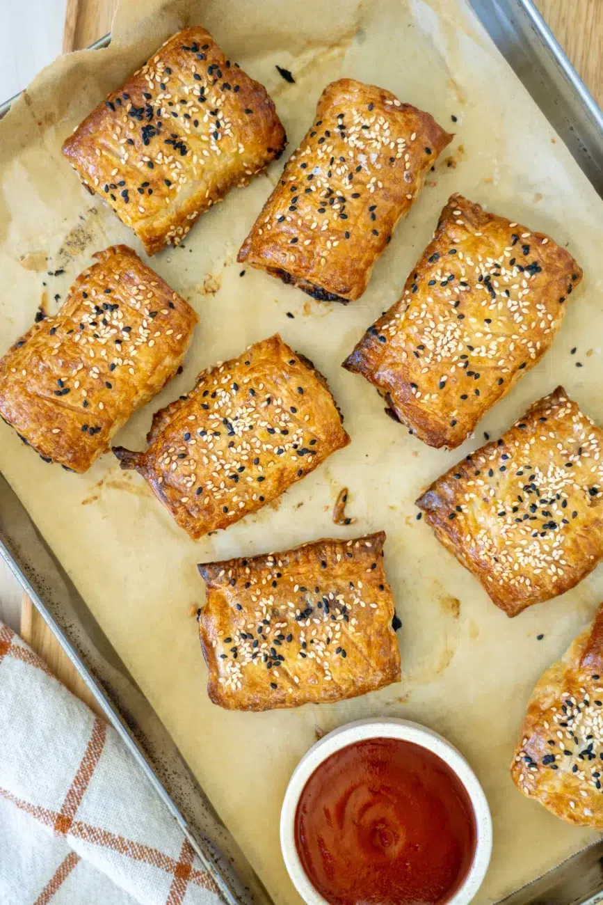 Homemade Sausage Roll Recipe fresh out of the oven