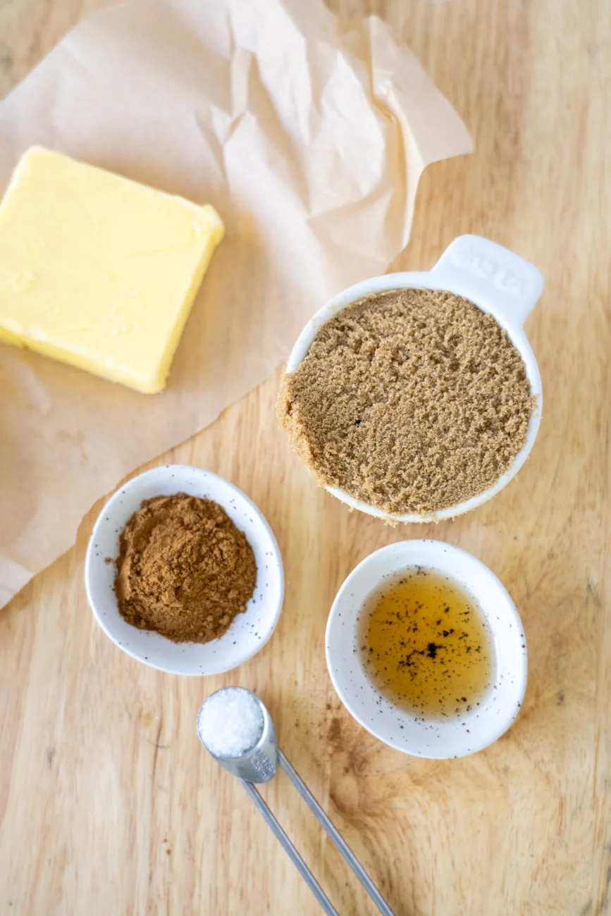 Cinnamon butter ingredients for Easy no yeast cinnamon scrolls