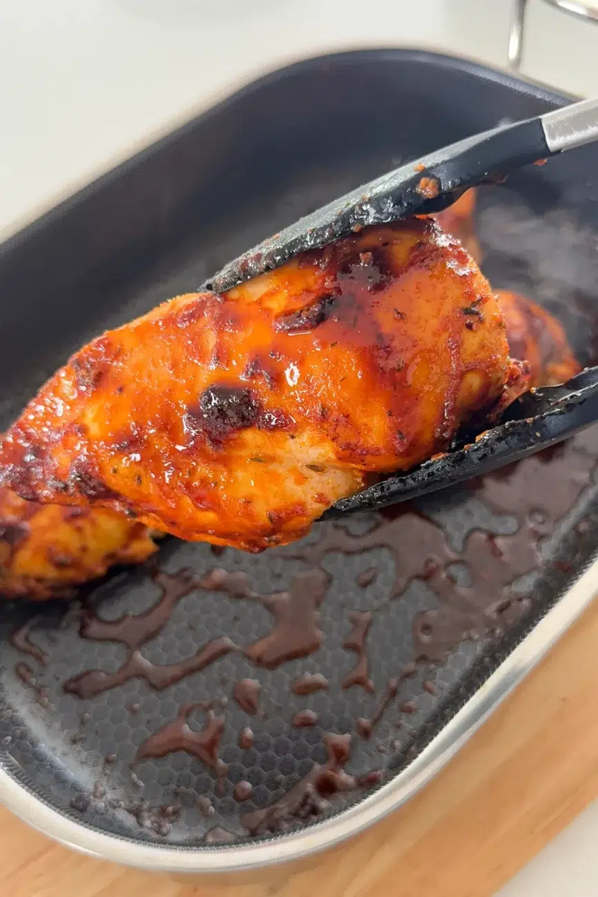 Baked chicken breast after final bake