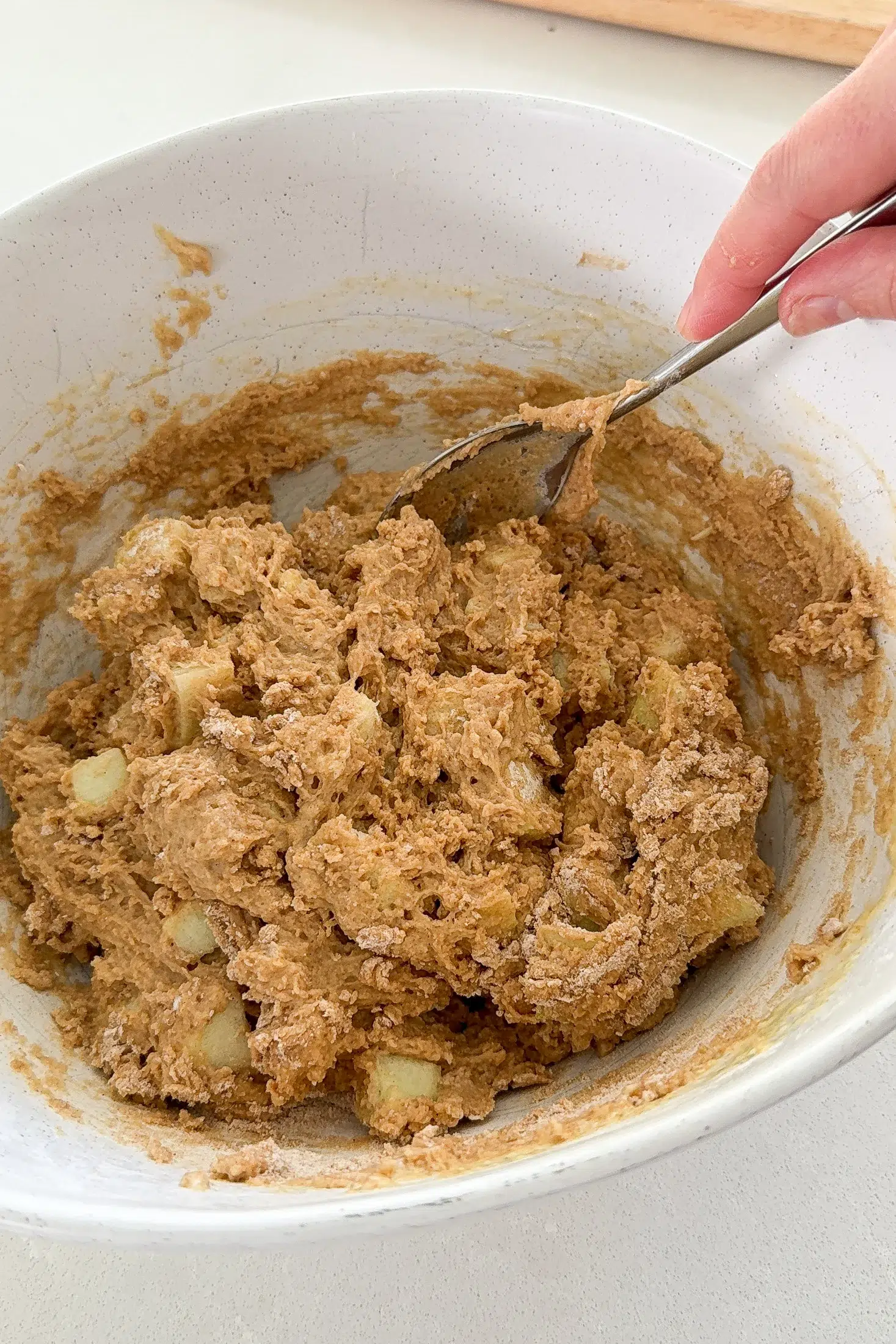 The mixed batter do not overmix