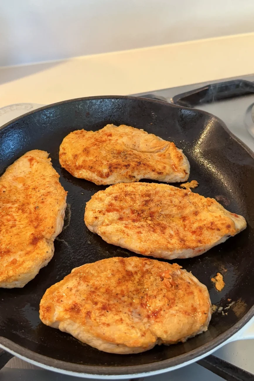 Browning Both Sides of the Chicken