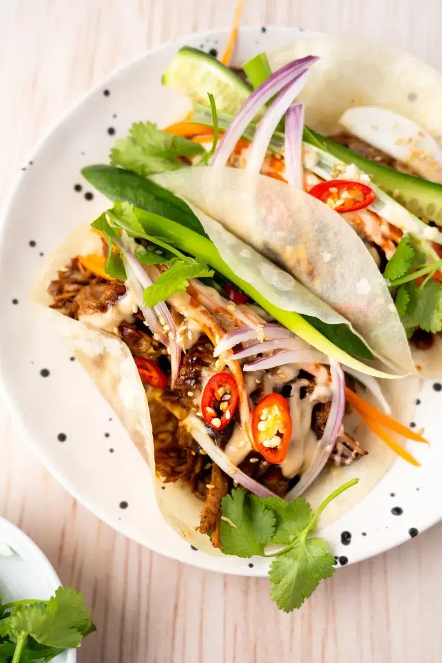 Close up of Pulled Pork Tacos