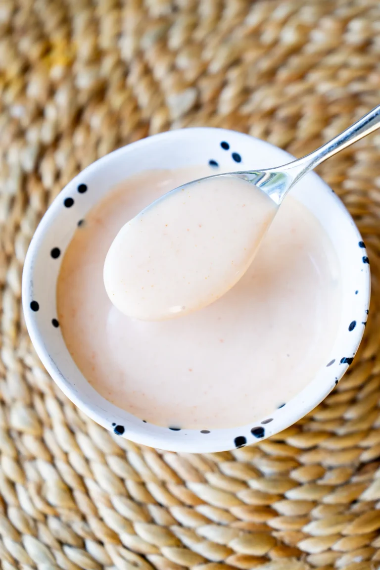 Comeback sauce in bowl with spoon