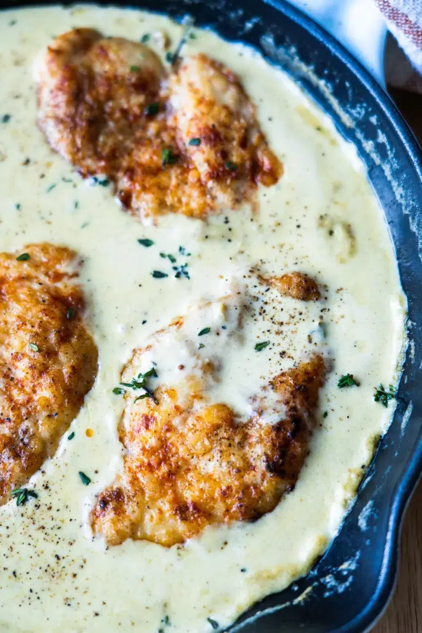 Creamy Mustard Chicken Recipe In Pan