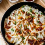 Dumpling lasagne recipe in pan