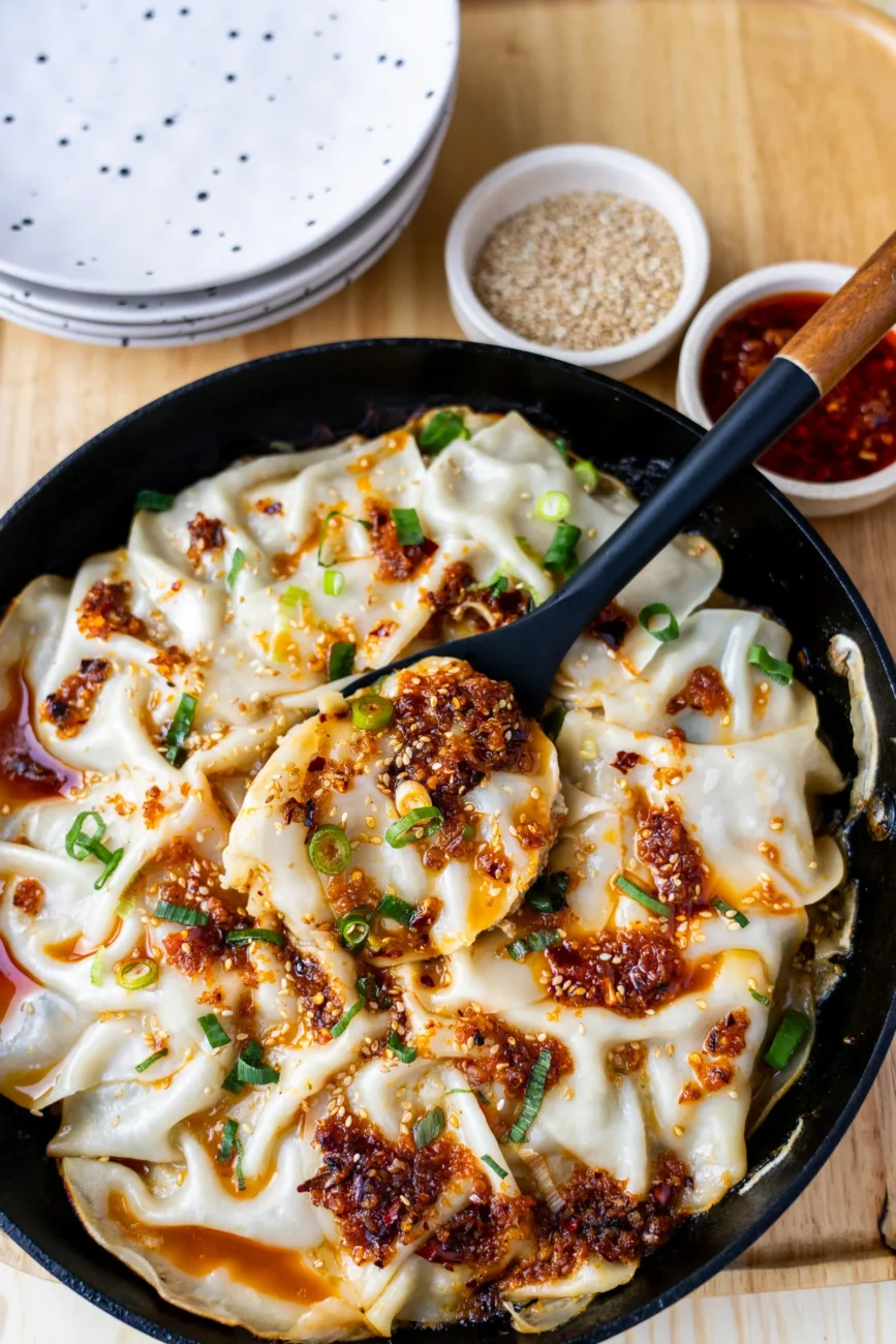 Serving Dumpling lasagne