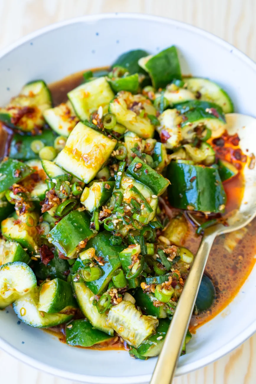 Smashed Asian Cucumber salad recipe