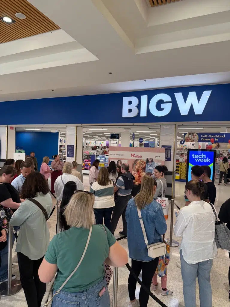 Readers queueing at a Simple Home Edit cookbook signing in store