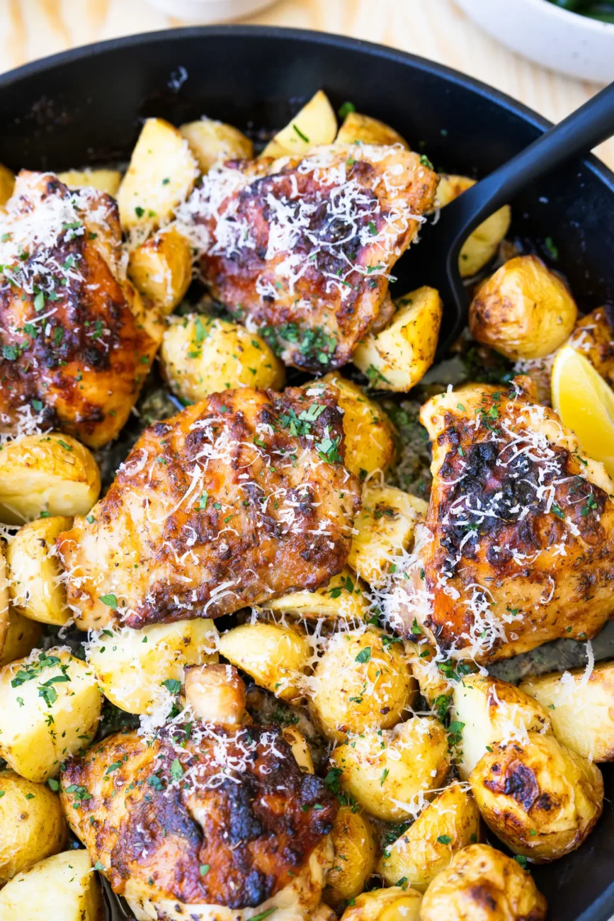 Chicken recipe in baking dish