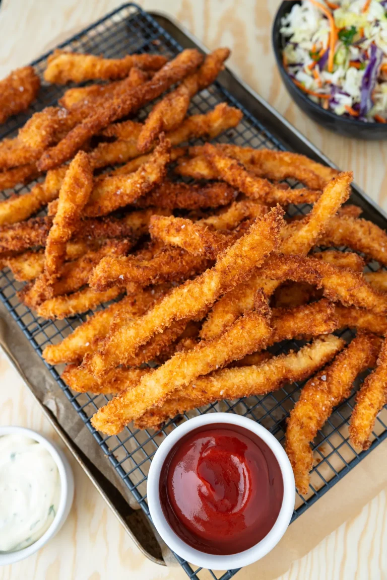 crispy chicken finger recipe with ketchup and ranch