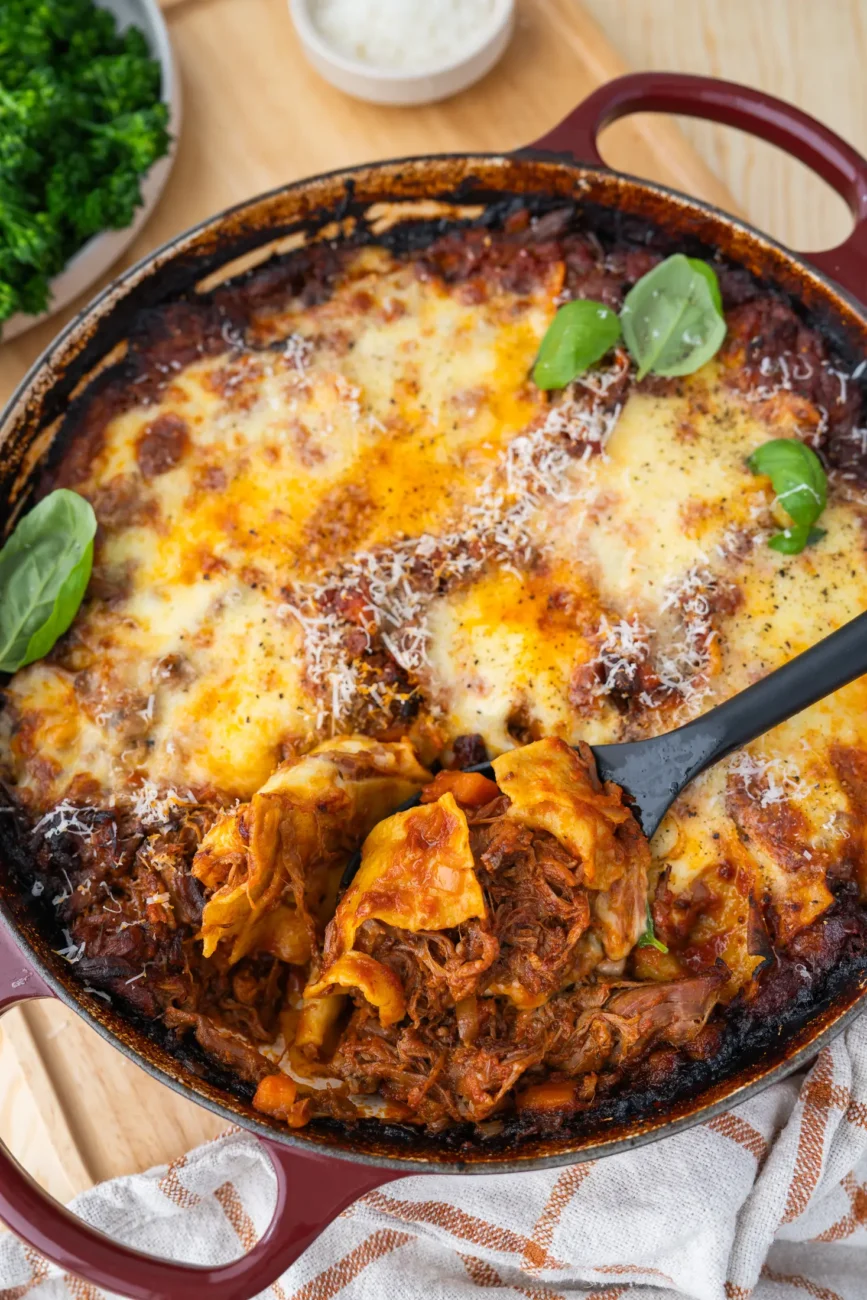 one pan beef ragu lasagne