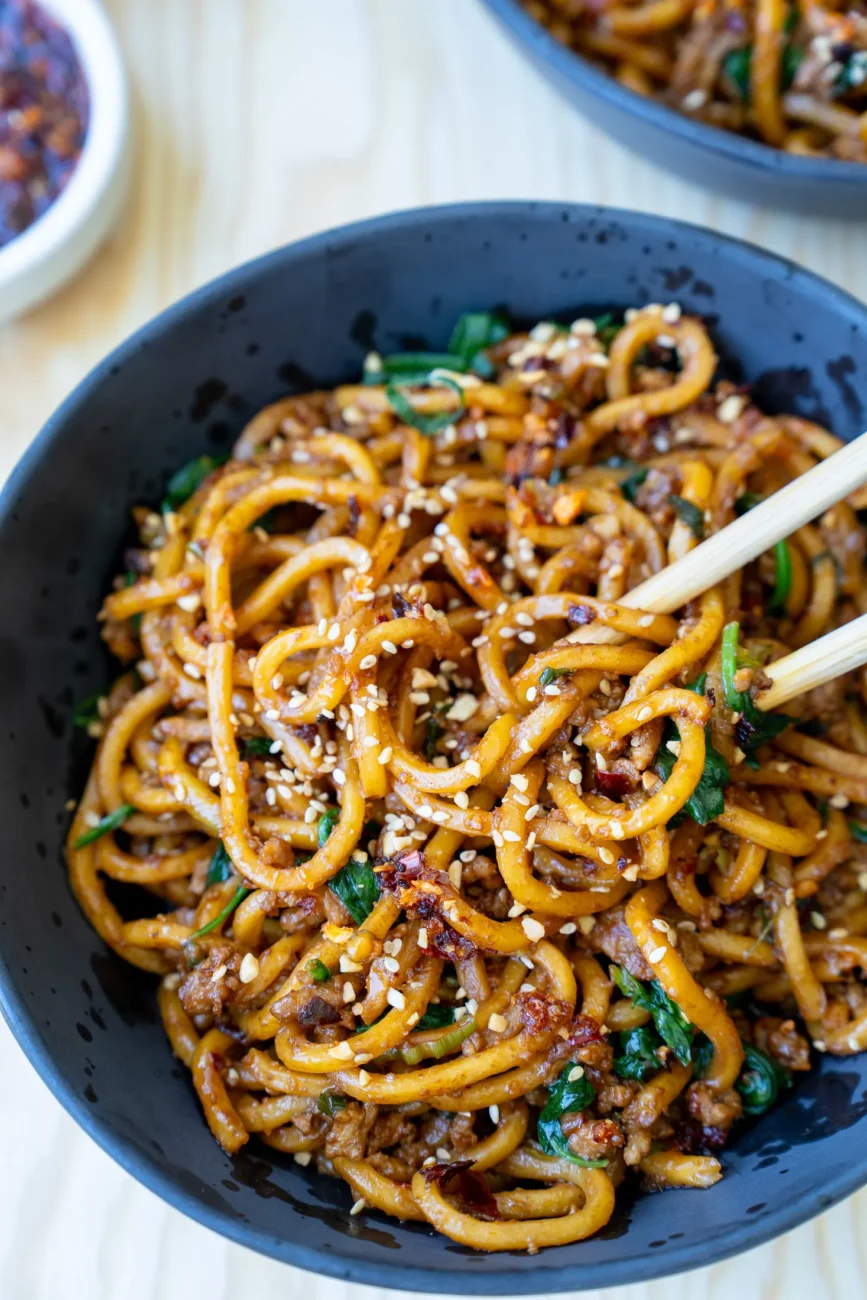 super close up dan dan noodle recipe