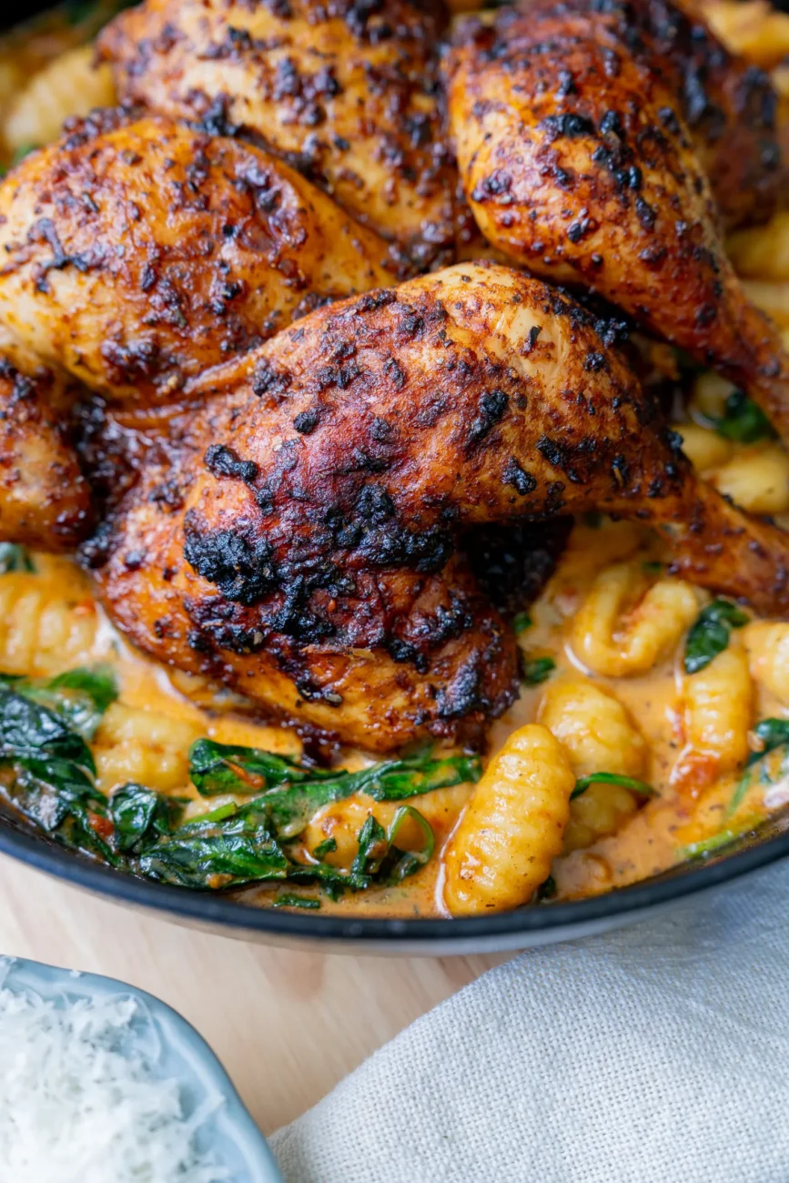 Close-up of roasted chicken